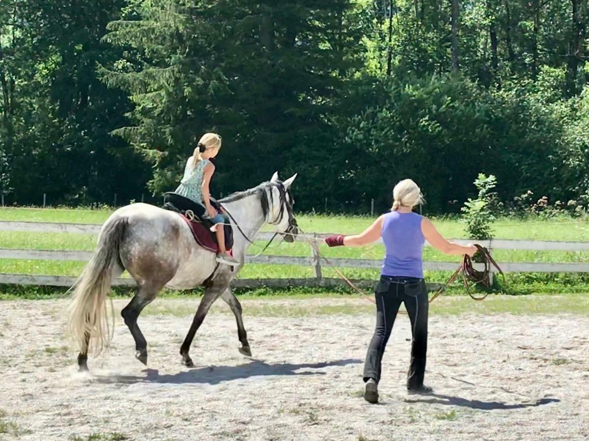 Traumhafte Wohnung Auf Pferde Ranch Aich  Bagian luar foto